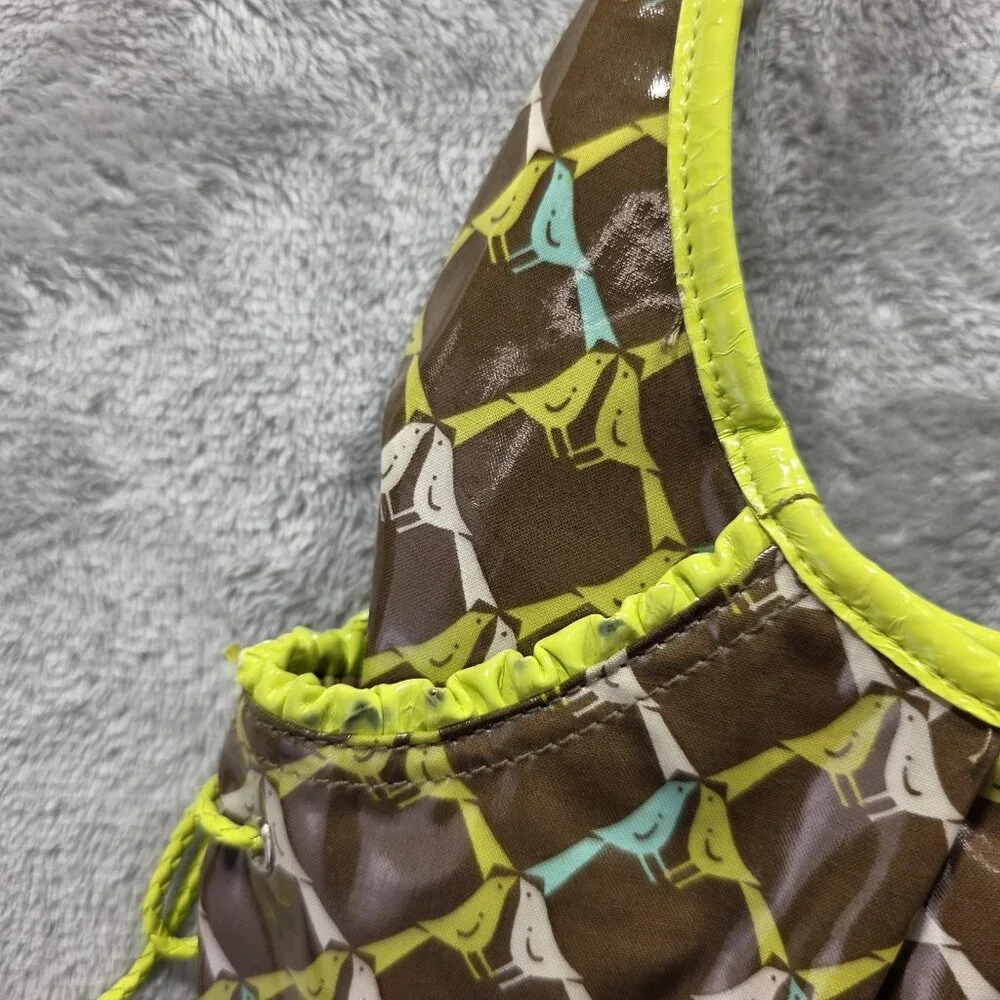 Vera Bradley Tied Together Hobo Bag Womens Brown Sittin in a Tree Birds Purse